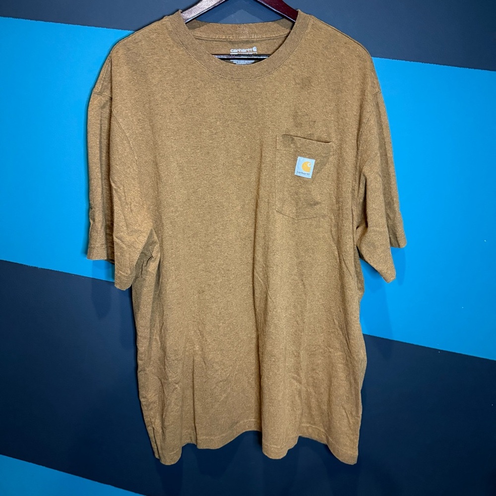 Carhartt Men's Short Sleeve Pocket Tee in Carhartt Brown